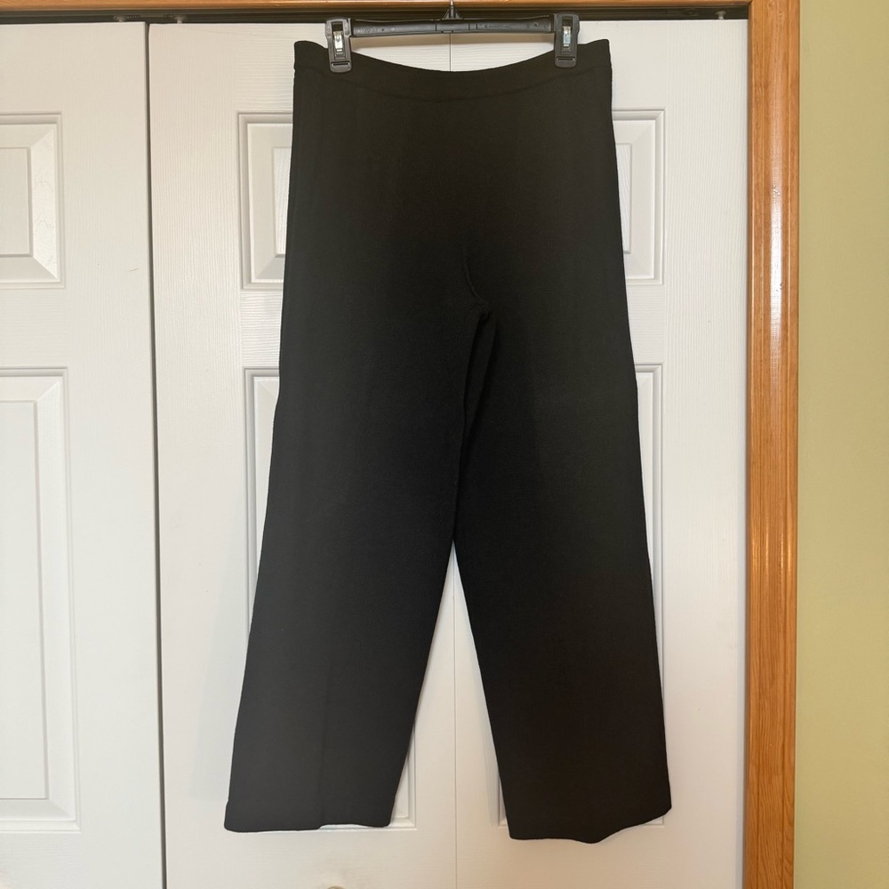 Margaret O’Leary 80% wool 20%‎ viscose knit wide leg pants